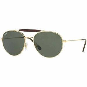Ray-Ban Aviator Sunglasses W/Green Classic G-15